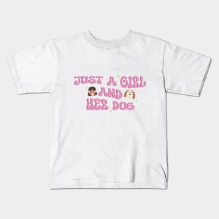 Just A Girl And Her Dog Kids T-Shirt